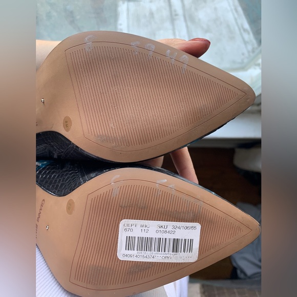 Gianni Bini Kellbie Snakeskin Leather Tall Boots High Heel Knee Boots Like New - Picture 11 of 14